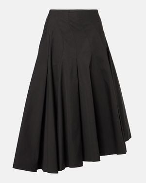 FFORME Falda Midi Rio De Algodon Asimetrica - Negro