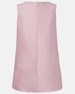 Balenciaga Silk And Wool Minidress - Pink