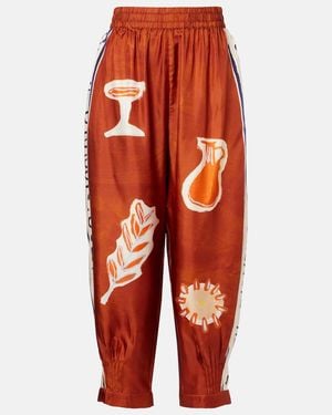 ALÉMAIS X Lrnce Soleil D'Amour Silk Tapered Pants