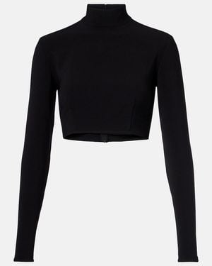 Costarellos Cropped Top - Black