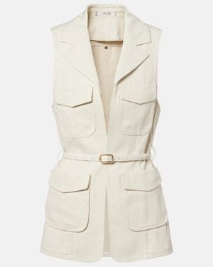 Dorothee Schumacher Summer Of Love Belted Denim Vest - Natural