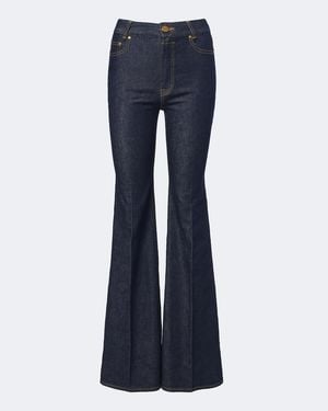 Zimmermann Jean Flared A Broderies - Bleu
