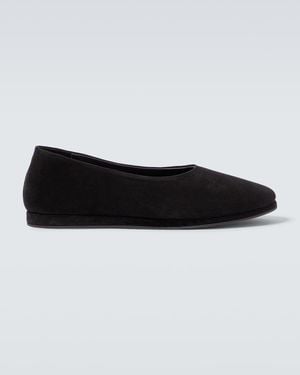 Saman Amel Slip-Ons City Aus Veloursleder - Schwarz