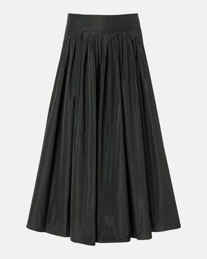 Max Mara Taffeta Midi Skirt - Black