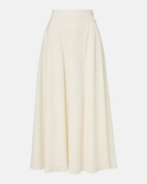Ralph Lauren Kenzie Wool-Blend Midi Skirt - White