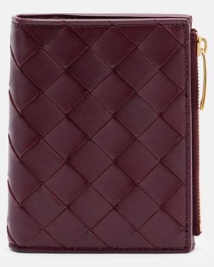 Bottega Veneta Intrecciato Small Leather Wallet - Purple