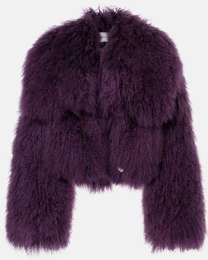 The Attico Shearling Jacket - Purple