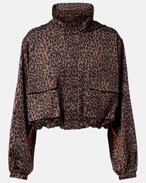 The Upside Ludlow Ace Leopard-Print Track Jacket - Brown