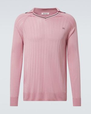 Wales Bonner Roots Polo Shirt - Pink