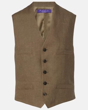 Ralph Lauren Weste Jaiden Aus Leinen - Grün