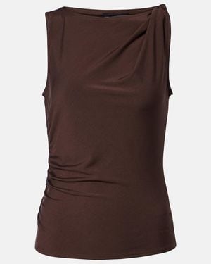 Veronica Beard Otessa Jersey Top - Brown