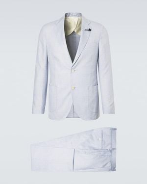 Lardini Wool, Silk And Linen Suit - Blue