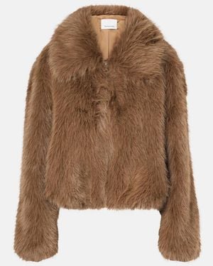 Frankie Shop Hope Faux Fur Jacket - Brown