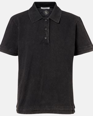 JW Anderson Cotton Pique Polo Shirt - Black