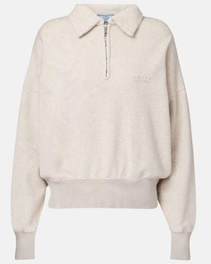 Prada Cotton Sweatshirt - Natural
