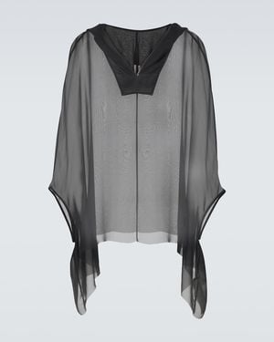 Rick Owens Silk Hoodie - Grey