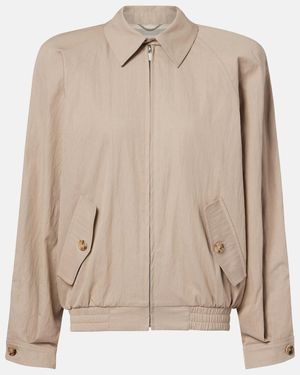 Magda Butrym Cotton-Blend Blouson Jacket - Natural