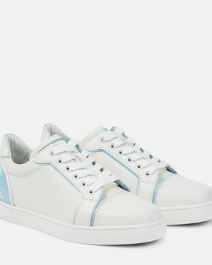 Christian Louboutin Fun Vieira Brand-embellished Leather Low-top Trainers - White