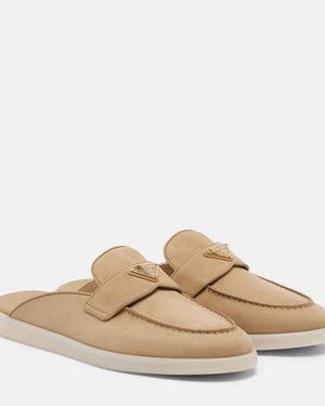 Prada Mules De Ante - Neutro