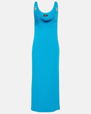 Versace Soft Fabric Mini Gown T-Shirt For - Blue