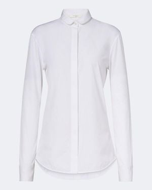 The Row Lapina Cotton Poplin Shirt - White
