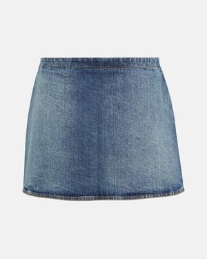 Alaïa Denim Miniskirt - Blue