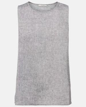 Asceno Cali Linen Top - Grey