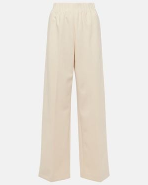 FFORME Maud Wool-Blend Wide-Leg Pants - Natural
