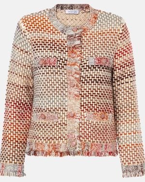 Veronica Beard Sariyah Cotton And Wool-Blend Knit Jacket - Pink