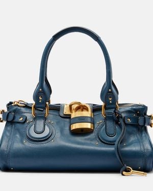 Chloé Bolso Al Hombro Paddington De Piel - Azul