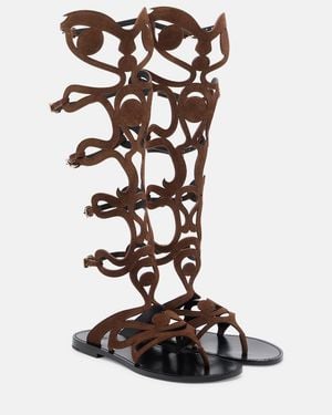 PUCCI Sandalen Aus Veloursleder - Weiß