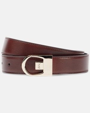 Saint Laurent Reversible Leather Belt - Brown
