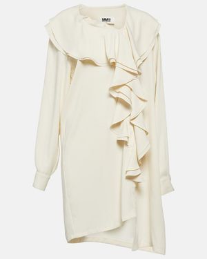 MM6 by Maison Margiela Ruffle-Trimmed Minidress - White