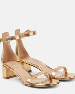 Gianvito Rossi Gaeta 45 Metallic Leather Sandals