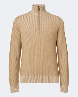 Bogner Dwayne Wool And Cashmere Half-Zip Sweater - Natural