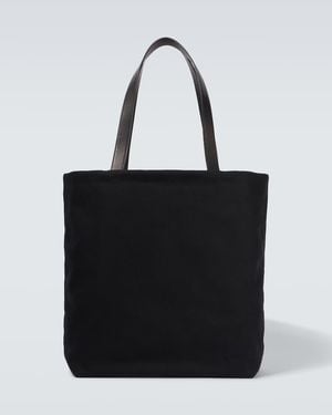 The Row Armory Leather-Trimmed Tote Bag - Black