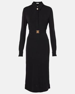 Tory Burch Belted Jersey Shirtdress - Black