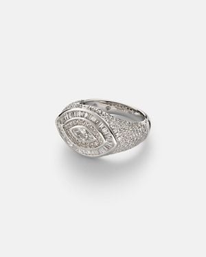 SHAY Pinky Ring Aus 18Kt Weissgold Mit Diamanten - Weiß