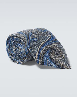 dunhill Krawatte Aus Seiden-Twill - Blau