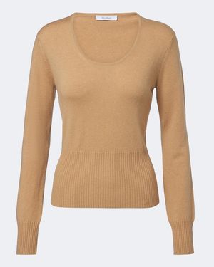 Max Mara Pullover Aus Wolle Und Kaschmir - Natur
