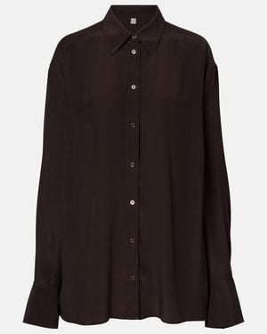 TOTEME Silk Crepe Shirt - Black