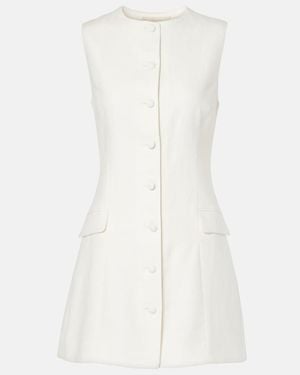 Faithfull the Brand Twill Linen Minidress - White