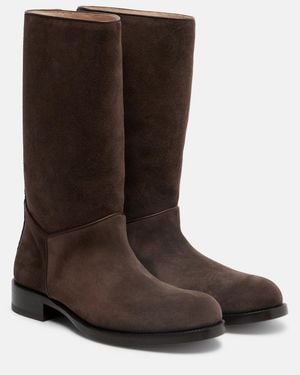 The Row Nobilis Riding Leather Knee-High Boots - Black