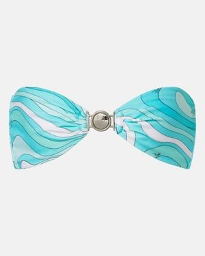 PUCCI Marmo Bikini Top - Blue