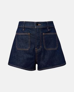 Veronica Beard Elijah Denim Shorts - Blue