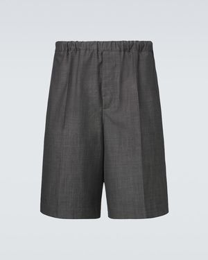 Plan C Wool Shorts - Grey