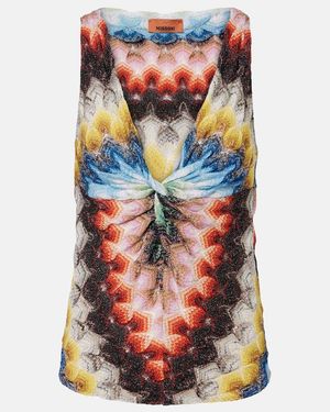 Missoni Gathered Lame Top - Multicolour