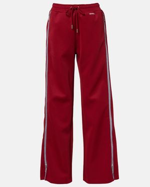 Rabanne Zip-Up Jersey Track Trousers - Red