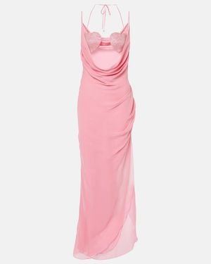 Blumarine Georg Embellished Maxi Dress - Pink