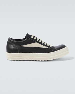 Rick Owens Vintage Leather Low-Top Trainers - White